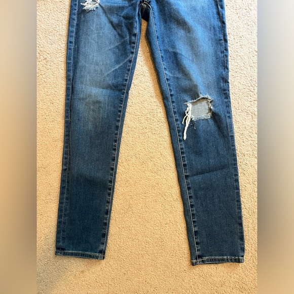 AG Adriano Goldschmied Jeans Womens 27R Stevie Ankle Slim Straight Distressed - Picture 2 of 9